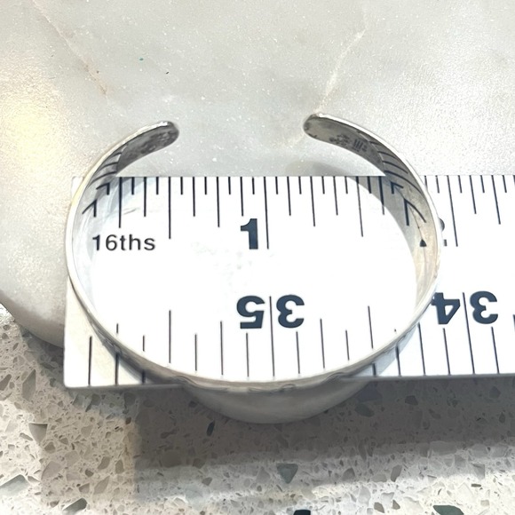 James Avery Sterling Silver 5.5" Kid Open Bangle Bracelet Birds & Flowers. - Picture 5 of 7